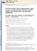 Cover page: Persistent Breast Pain Following Breast Cancer Surgery Is Associated With Persistent Sensory Changes, Pain Interference, and Functional Impairments