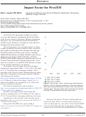 Cover page: Impact Factor for WestJEM