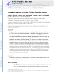 Cover page: Language Measures of the NIH Toolbox Cognition Battery