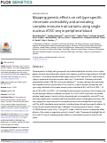 Cover page: Mapping genetic effects on cell type-specific chromatin accessibility and annotating complex immune trait variants using single nucleus ATAC-seq in peripheral blood