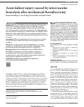 Cover page: Acute kidney injury caused by intravascular hemolysis after mechanical thrombectomy.