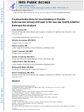 Cover page: Proximal Instructions for Use Violations in Elective Endovascular Aneurysm Repair in the Vascular Quality Initiative: Retrospective Analysis.