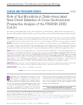 Cover page: Role of Gut Microbiota in Statin-Associated New-Onset Diabetes-A Cross-Sectional and Prospective Analysis of the FINRISK 2002 Cohort.