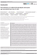 Cover page: Neutralization of oxidized phospholipids attenuates age‐associated bone loss in mice
