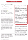 Cover page: Lifetime exposure to estrogen and progressive supranuclear palsy: Environmental and Genetic PSP study