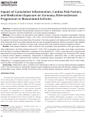 Cover page: Biologics May Prevent Cardiovascular Events in Rheumatoid Arthritis by Inhibiting Coronary Plaque Formation and Stabilizing High‐Risk Lesions