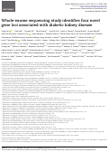 Cover page: Whole-exome sequencing study identifies four novel gene loci associated with diabetic kidney disease.