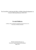 Cover page: The Great Shift: Analyzing the Effect of Public Safety Realignment on Crime in California Between 2009-2013