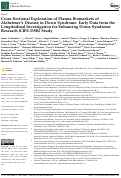 Cover page: Cross-Sectional Exploration of Plasma Biomarkers of Alzheimer's Disease in Down Syndrome: Early Data from the Longitudinal Investigation for Enhancing Down Syndrome Research (LIFE-DSR) Study.