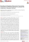 Cover page: Elucidating the Regulatory Elements for Transcription Termination and Posttranscriptional Processing in the Streptomyces clavuligerus Genome