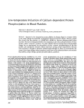Cover page: Low-temperature induction of calcium-dependent protein phosphorylation in blood platelets.