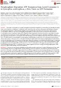 Cover page: Pyrophosphate-Dependent ATP Formation from Acetyl Coenzyme A in Syntrophus aciditrophicus, a New Twist on ATP Formation