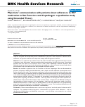 Cover page: Physicians' communication with patients about adherence to HIV medication in San Francisco and Copenhagen: a qualitative study using Grounded Theory