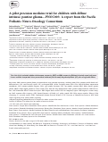 Cover page: A pilot precision medicine trial for children with diffuse intrinsic pontine glioma-PNOC003: A report from the Pacific Pediatric Neuro-Oncology Consortium.