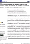 Cover page: DNA Methylation and Histone Modification in Low-Grade Gliomas: Current Understanding and Potential Clinical Targets