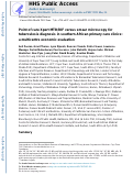 Cover page: Point of care Xpert MTB/RIF versus smear microscopy for tuberculosis diagnosis in southern African primary care clinics: a multicentre economic evaluation.