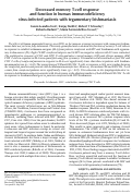 Cover page: Decreased memory T-cell response and function in human immunodeficiency virus-infected patients with tegumentary leishmaniasis