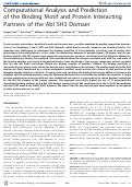 Cover page: Computational analysis and prediction of the binding motif and protein interacting partners of the Abl SH3 domain