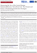 Cover page: Measuring the Size of the Latent Human Immunodeficiency Virus Reservoir: The Present and Future of Evaluating Eradication Strategies