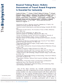 Cover page: Beyond Ticking Boxes: Holistic Assessment of Travel Award Programs Is Essential for Inclusivity