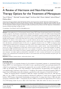 Cover page: A Review of Hormone and Non-Hormonal Therapy Options for the Treatment of Menopause