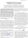 Cover page: Field Quality Measurements of LARP $\hbox{Nb}_{3} \hbox{Sn}$ Magnet HQ02