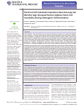 Cover page: Electrical Cell‐Substrate Impedance Spectroscopy Can Monitor Age‐Grouped Human Adipose Stem Cell Variability During Osteogenic Differentiation