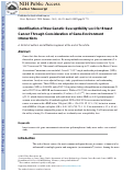 Cover page: Identification of New Genetic Susceptibility Loci for Breast Cancer Through Consideration of Gene‐Environment Interactions