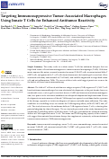 Cover page: Targeting Immunosuppressive Tumor-Associated Macrophages Using Innate T Cells for Enhanced Antitumor Reactivity.