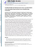 Cover page: Carotenoid intake and head and neck cancer: a pooled analysis in the International Head and Neck Cancer Epidemiology Consortium