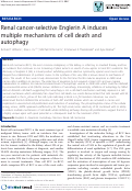 Cover page: Renal cancer-selective Englerin A induces multiple mechanisms of cell death and autophagy