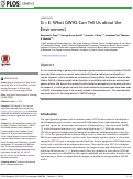 Cover page: G = E: What GWAS Can Tell Us about the Environment.