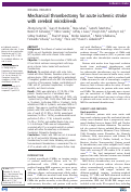 Cover page: Mechanical thrombectomy for acute ischemic stroke with cerebral microbleeds.