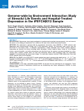 Cover page: Genome-wide by Environment Interaction Study of Stressful Life Events and Hospital-Treated Depression in the iPSYCH2012 Sample