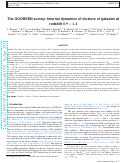 Cover page: The GOGREEN survey: Internal dynamics of clusters of galaxies at redshift 0.9–1.4