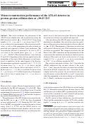 Cover page: Muon reconstruction performance of the ATLAS detector in proton–proton collision data at s=13 TeV