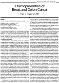 Cover page: Chemoprevention of breast and colon cancer.