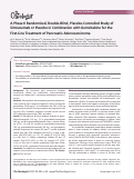 Cover page: A Phase II Randomized, Double‐Blind, Placebo‐Controlled Study of Simtuzumab or Placebo in Combination with Gemcitabine for the First‐Line Treatment of Pancreatic Adenocarcinoma