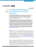 Cover page: Unifying the identification of biomedical entities with the Bioregistry