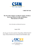 Cover page: The Economic Impacts of Climate Change: Evidence from Agricultural Profits and Random Fluctuations in Weather