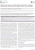 Cover page: Draft Genome Sequence of Methyloferula stellata AR4, an Obligate Methanotroph Possessing Only a Soluble Methane Monooxygenase