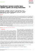 Cover page: Hypothalamic hormone-sensitive lipase regulates appetite and energy homeostasis