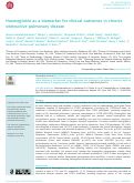 Cover page: Haemoglobin as a biomarker for clinical outcomes in chronic obstructive pulmonary disease