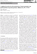 Cover page: Combined searches for the production of supersymmetric top quark partners in proton-proton collisions at s=13Te.