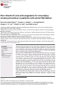 Cover page: Non-vitamin K oral anticoagulants for secondary stroke prevention in patients with atrial fibrillation