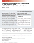 Cover page: Persistence of serotonergic enhancement of airway response in a model of childhood asthma.