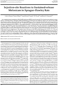 Cover page: Injection-site Reactions to Sustained-release Meloxicam in Sprague-Dawley Rats.