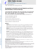 Cover page: Dysregulated carbohydrate and lipid metabolism and risk of atrial fibrillation in advanced old age.