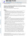 Cover page: Predictors of Patient-Reported Outcomes at 2 Years After Revision Anterior Cruciate Ligament Reconstruction