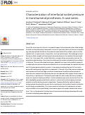 Cover page: Characterization of interfacial socket pressure in transhumeral prostheses: A case series